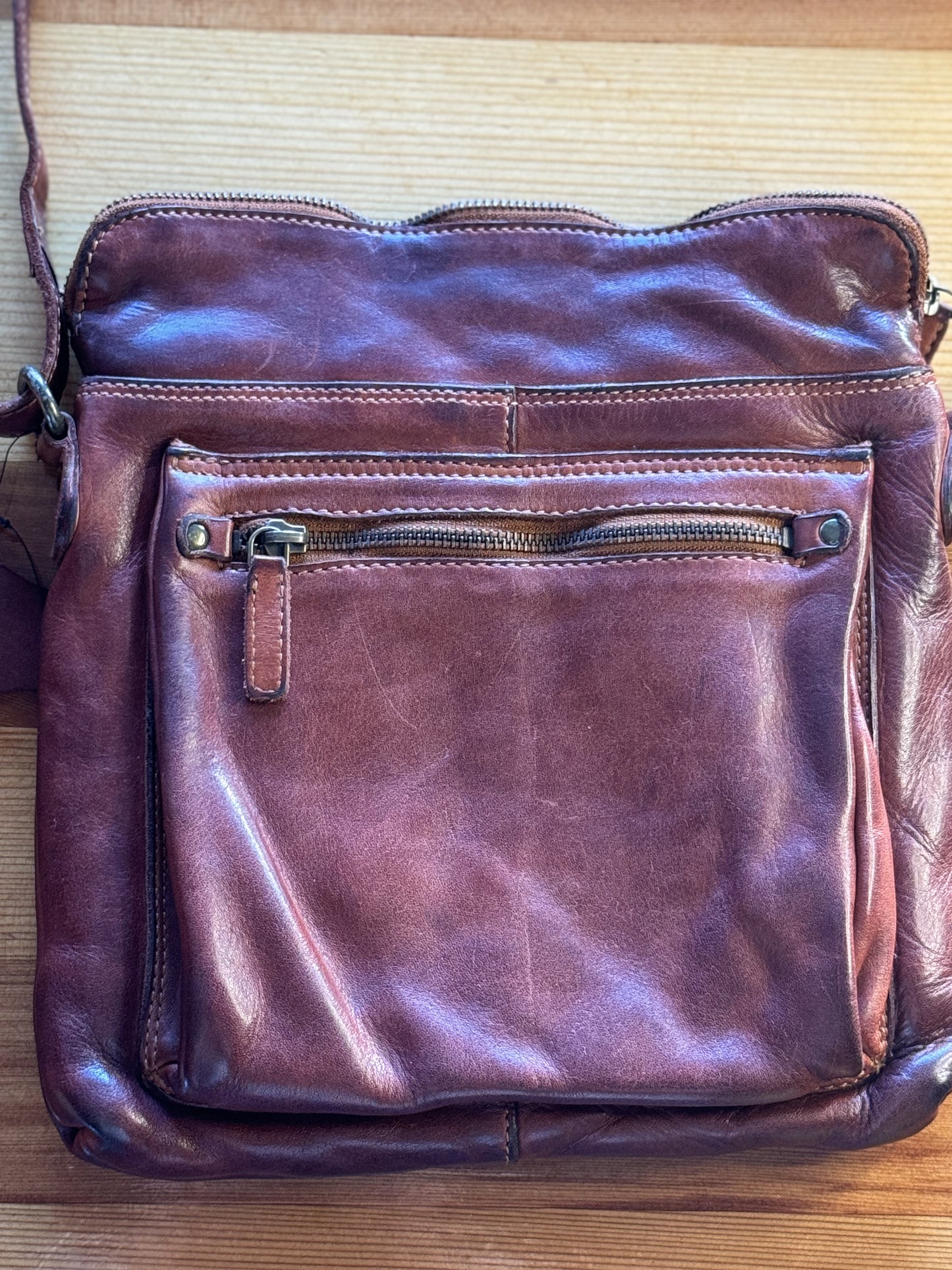 Adrian Klis Crossbody Purse Style 2496 Cognac