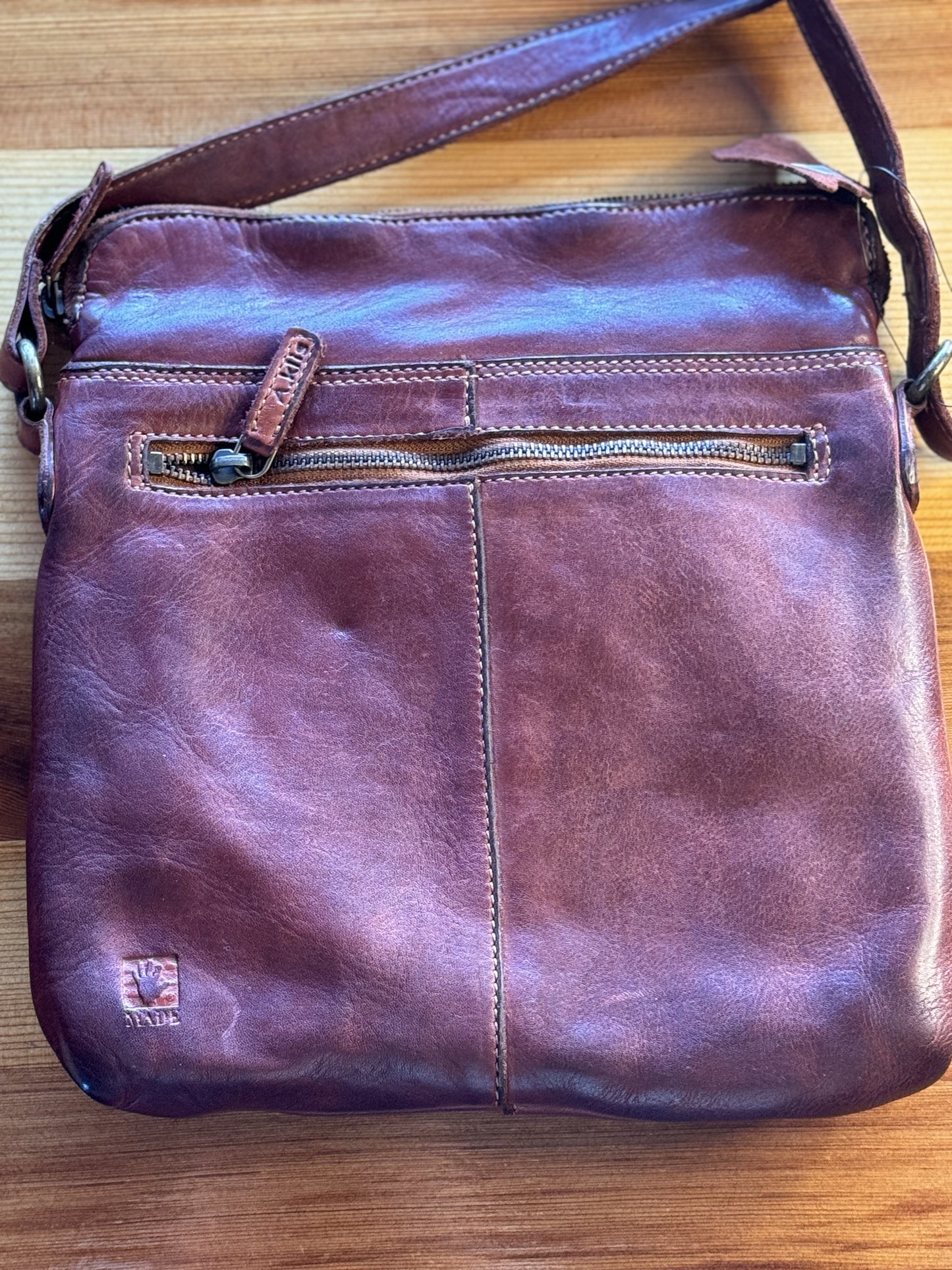 Adrian Klis Crossbody Purse Style 2496 Cognac