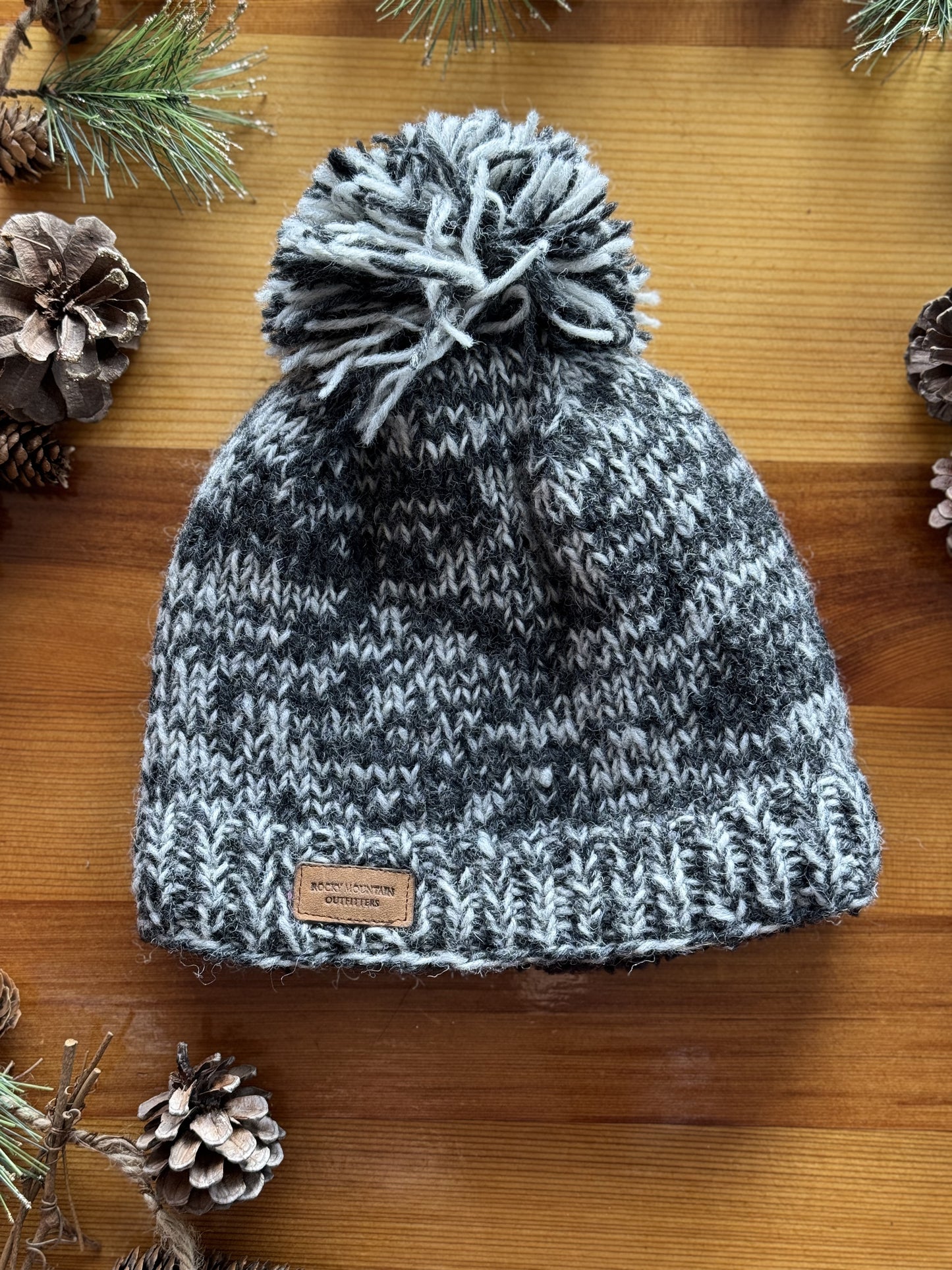 Wild & Free Grey wool Knit Touque